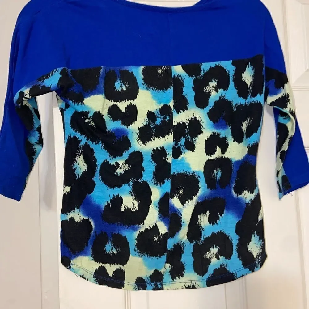Justice 3/4 sleeve sequins pocket top